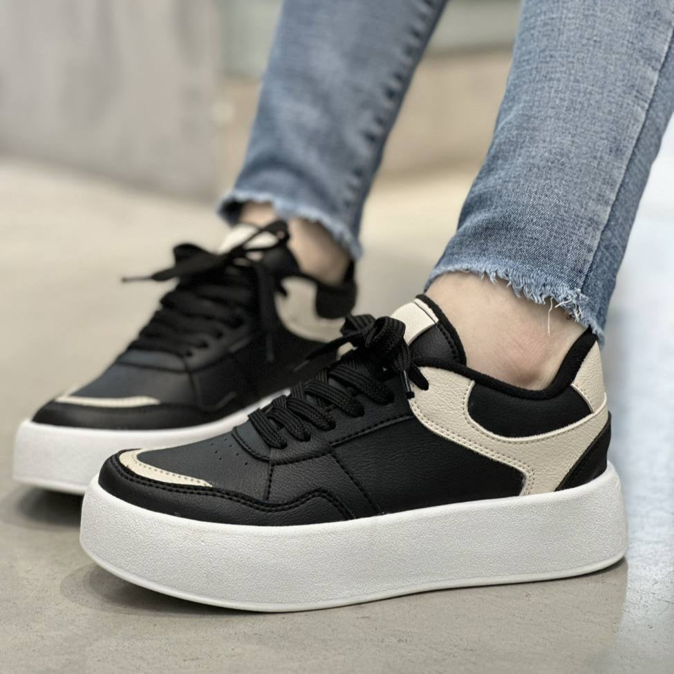 Tenis Casules para dama D862 Negros