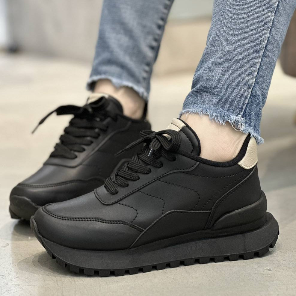 Tenis para mujer negros D860