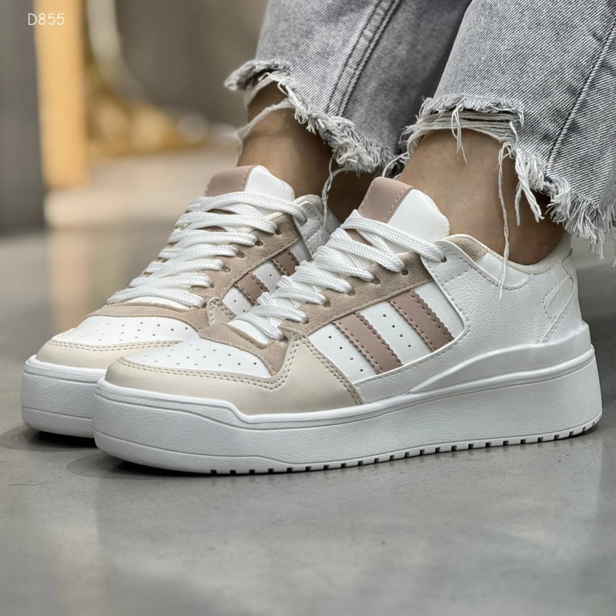 Tenis de para dama D855 Marfil x Nude