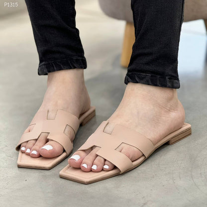 Sandalias Planas de moda 1315 Nude