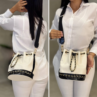 Bolso para Dama BL028 Hueso x Negro