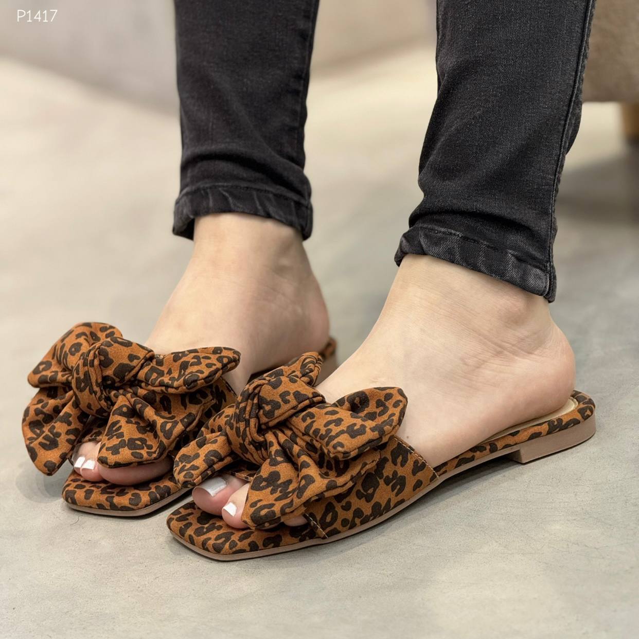 Sandalia plana P1417 Animal Print